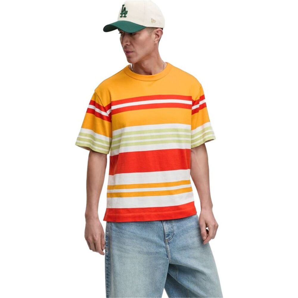 Mode Of One Mens Striped Basic T-Shirt, NWT